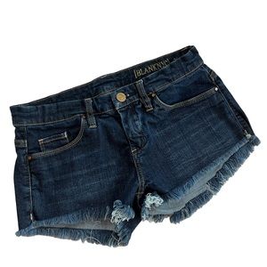 Blank NYC Dark Wash Denim Fringe Shorts Size 26"